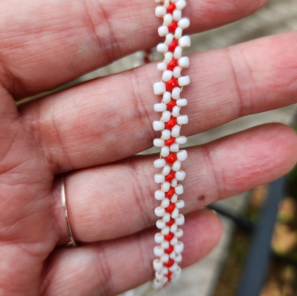 Handmade Vintage Native American seed bead necklace - Picture 6 of 7